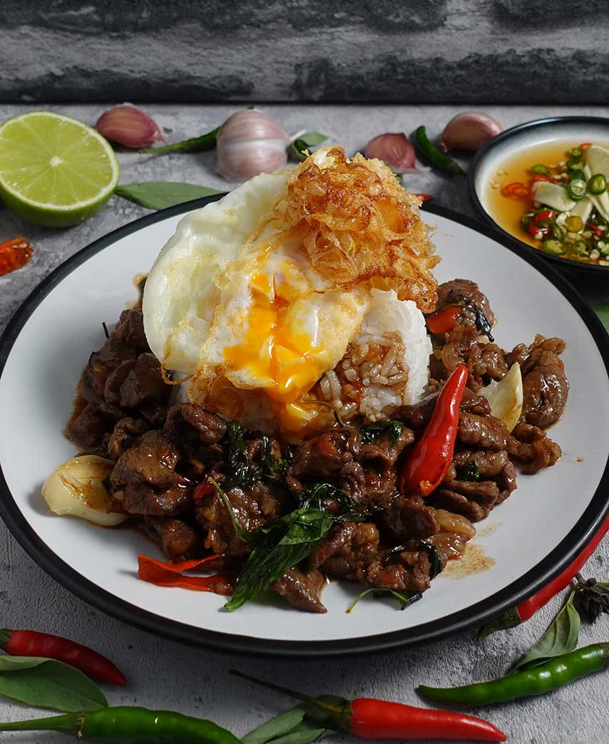 Pad Kaprow or Thai Basil Beef Stir-fry